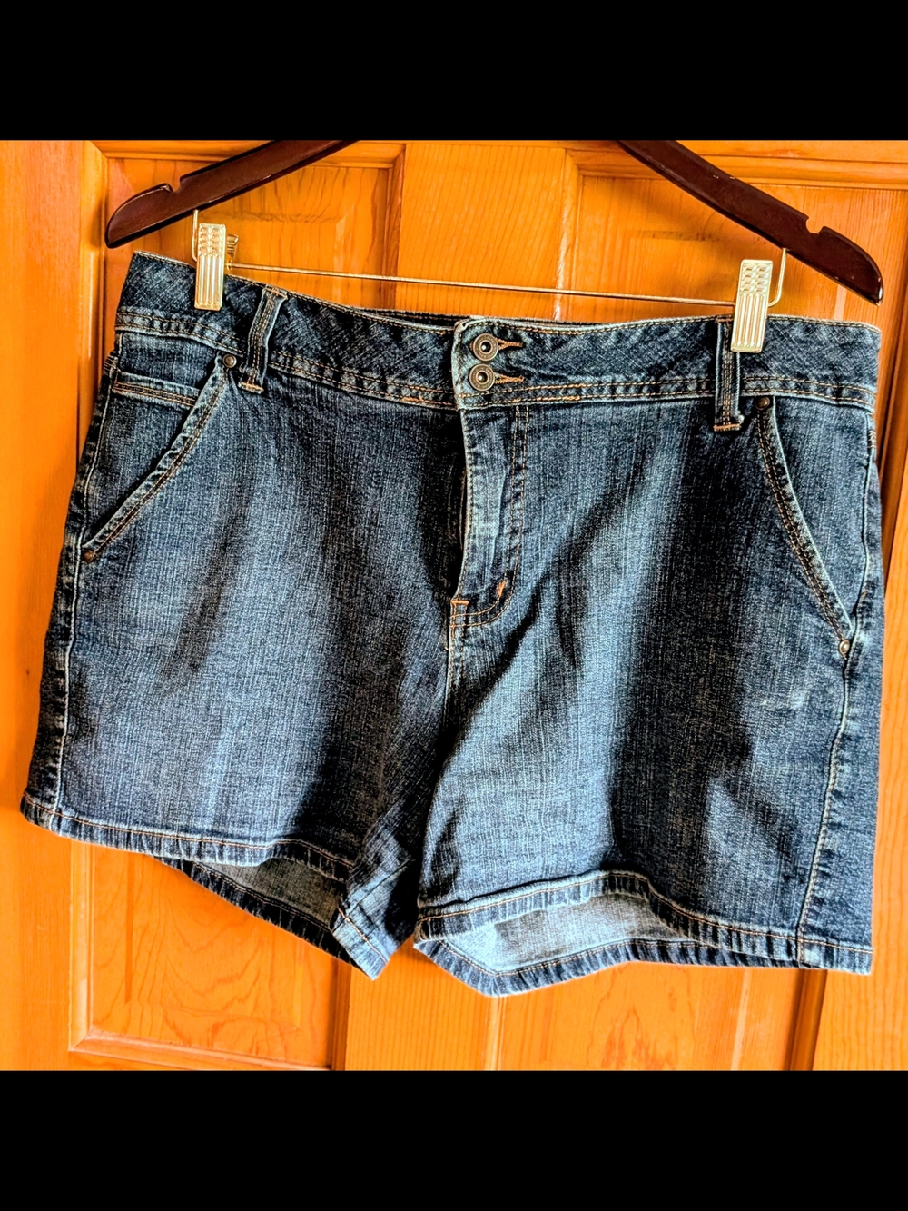 St. John's Bay Dark Blue Denim Shorts